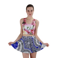 Bright Blue Abstract  Mini Skirts by OCDesignss