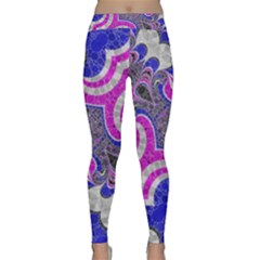 Pink Black Blue Abstract  Yoga Leggings