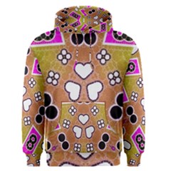 Pink Black Yellow Abstract  Men s Pullover Hoodies by OCDesignss