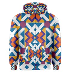 Shapes In Rectangles Pattern Men s Zipper Hoodie