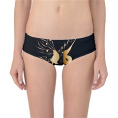 Beautiful Bird In Gold And Black Classic Bikini Bottoms