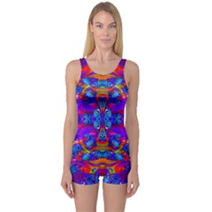 Abstract 4 Women s Boyleg One Piece Swimsuits by icarusismartdesigns