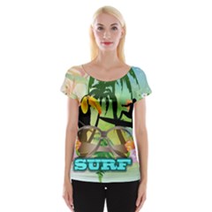 Surfing Women s Cap Sleeve Top