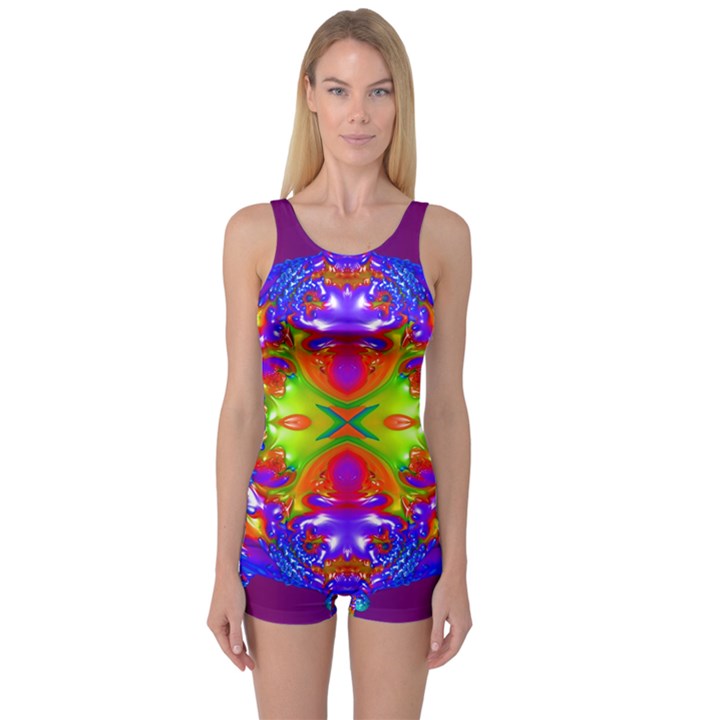 Abstract 6 Women s Boyleg One Piece Swimsuits