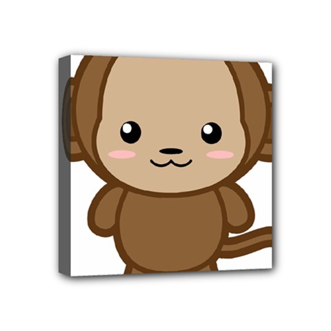 Kawaii Monkey Mini Canvas 4  X 4  by KawaiiKawaii