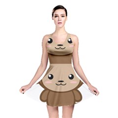 Kawaii Monkey Reversible Skater Dresses