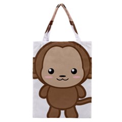 Kawaii Monkey Classic Tote Bags