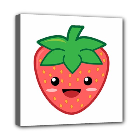 Kawaii Strawberry Mini Canvas 8  X 8 