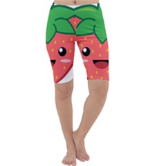 Kawaii Strawberry Cropped Leggings