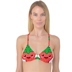 Kawaii Strawberry Reversible Tri Bikini Tops