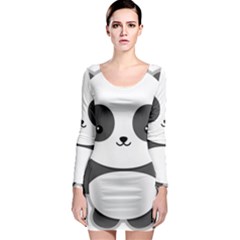 Kawaii Panda Long Sleeve Bodycon Dresses