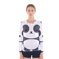 Kawaii Panda Women s Long Sleeve T-shirts