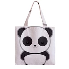 Kawaii Panda Zipper Grocery Tote Bags by KawaiiKawaii