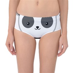 Kawaii Panda Mid-waist Bikini Bottoms