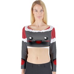 Kawaii Sushi Long Sleeve Crop Top