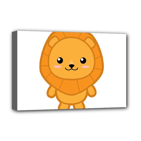 Kawaii Lion Deluxe Canvas 18  X 12   by KawaiiKawaii