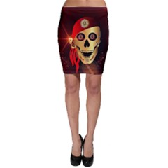 Funny, Happy Skull Bodycon Skirts