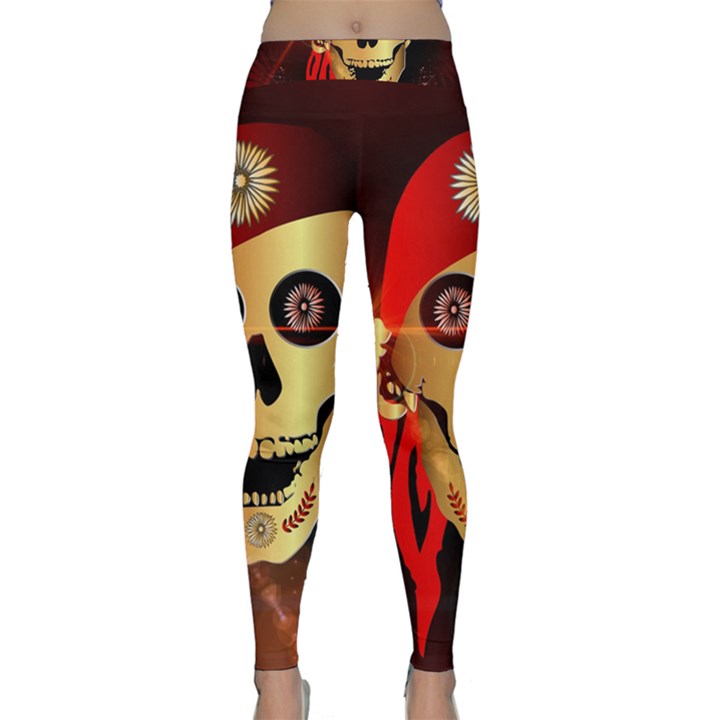 Funny, happy skull Yoga Leggings