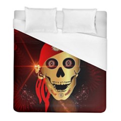 Funny, Happy Skull Duvet Cover Single Side (twin Size) by FantasyWorld7