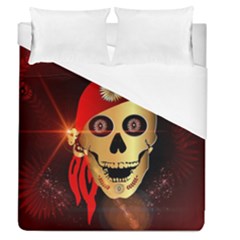 Funny, Happy Skull Duvet Cover Single Side (full/queen Size)