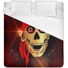 Funny, Happy Skull Duvet Cover Single Side (kingsize)