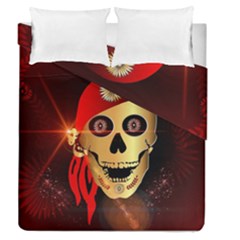 Funny, Happy Skull Duvet Cover (full/queen Size)