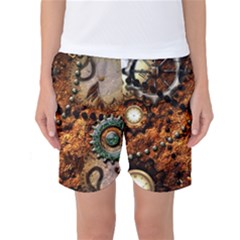 Steampunk In Noble Design Women s Basketball Shorts