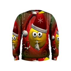 Funny Christmas Smiley Boys  Sweatshirts by FantasyWorld7