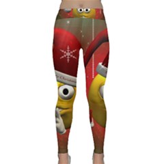 Funny Christmas Smiley Yoga Leggings by FantasyWorld7