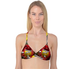 Funny Christmas Smiley Reversible Tri Bikini Tops