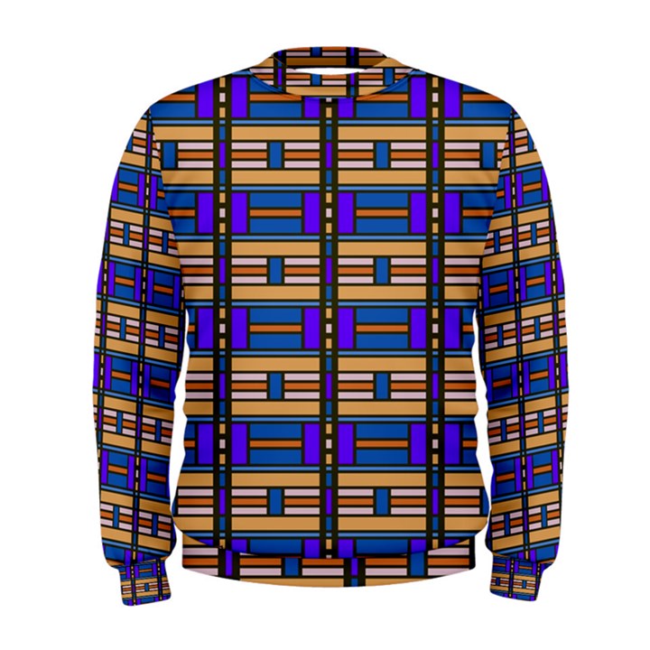 Rectangles and stripes pattern  Men s Sweatshirt