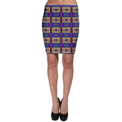 Rectangles And Stripes Pattern Bodycon Skirt