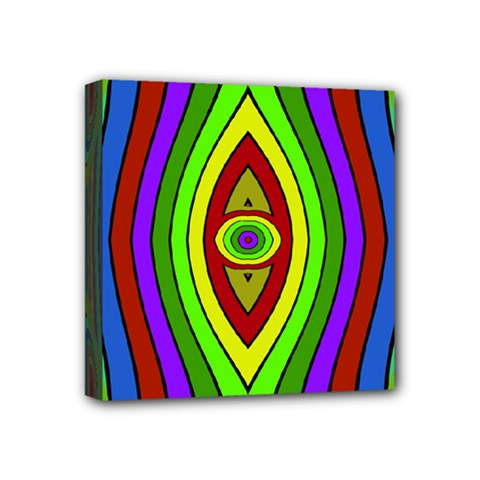 Colorful Symmetric Shapes Mini Canvas 4  X 4  (stretched)