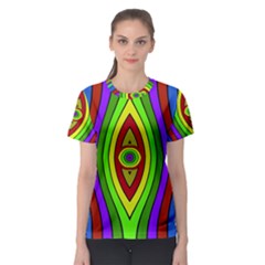 Colorful Symmetric Shapes Women s Sport Mesh Tee