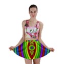 Colorful symmetric shapes Mini Skirt View1