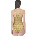 Olive And White Owl Pattern Women s One Piece Swimsuits View2