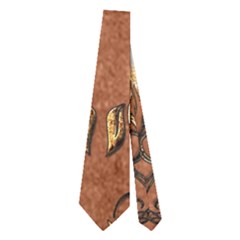 Steampunk, Funny Owl With Clicks And Gears Neckties (Two Side) 