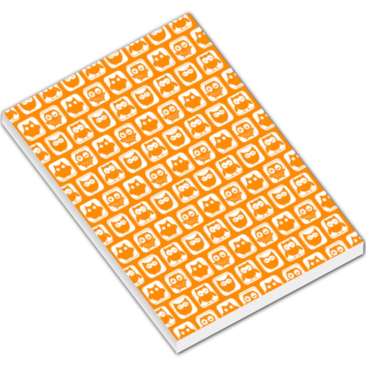 Yellow And White Owl Pattern Large Memo Pads