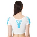 Party Deer With Bunting Short Sleeve Crop Top View2