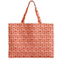 Coral And White Owl Pattern Zipper Tiny Tote Bags View1