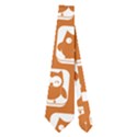 Orange And White Owl Pattern Neckties (Two Side)  View1