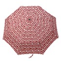 Red And White Owl Pattern Folding Umbrellas View1