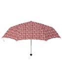 Red And White Owl Pattern Folding Umbrellas View3