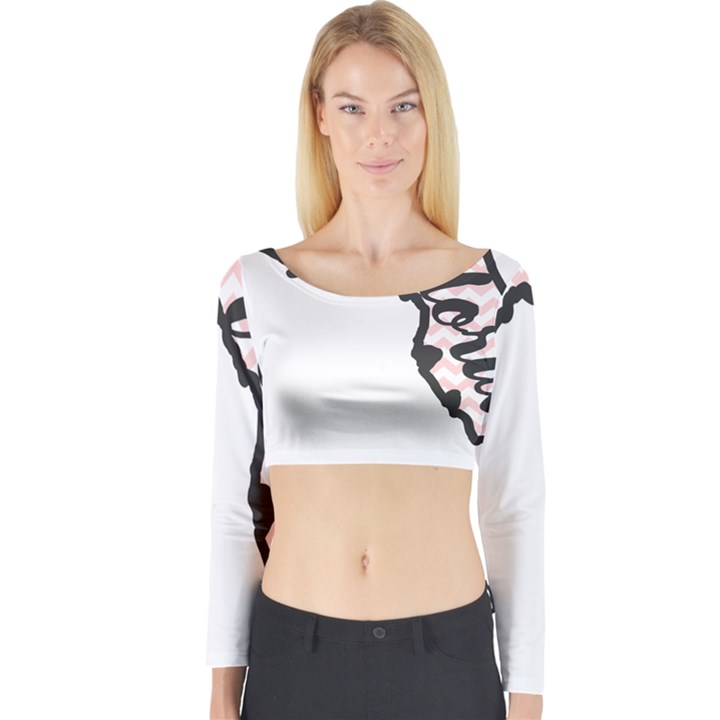 Florida Map Pride Chevron Long Sleeve Crop Top