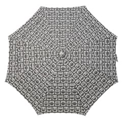 Gray And White Owl Pattern Straight Umbrellas