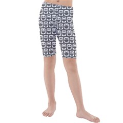 Gray And White Owl Pattern Kid s Swimwear