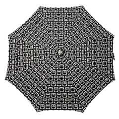 Black And White Owl Pattern Straight Umbrellas