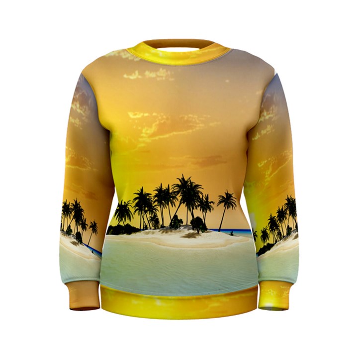 Beautiful Island In The Sunset Women s Sweatshirts