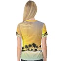 Beautiful Island In The Sunset Women s V-Neck Sport Mesh Tee View2