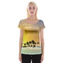 Beautiful Island In The Sunset Women s Cap Sleeve Top View1